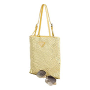 Prada Mini Satin Crystal Embellished Double Handle Crossbody Handbag Yellow available at Queen Bee of Beverly Hills