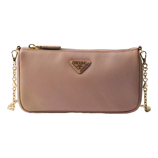 Prada Saffiano Leather Chain Strap Mini Shoulder Bag - available at Queen Bee of Beverly Hills. 
