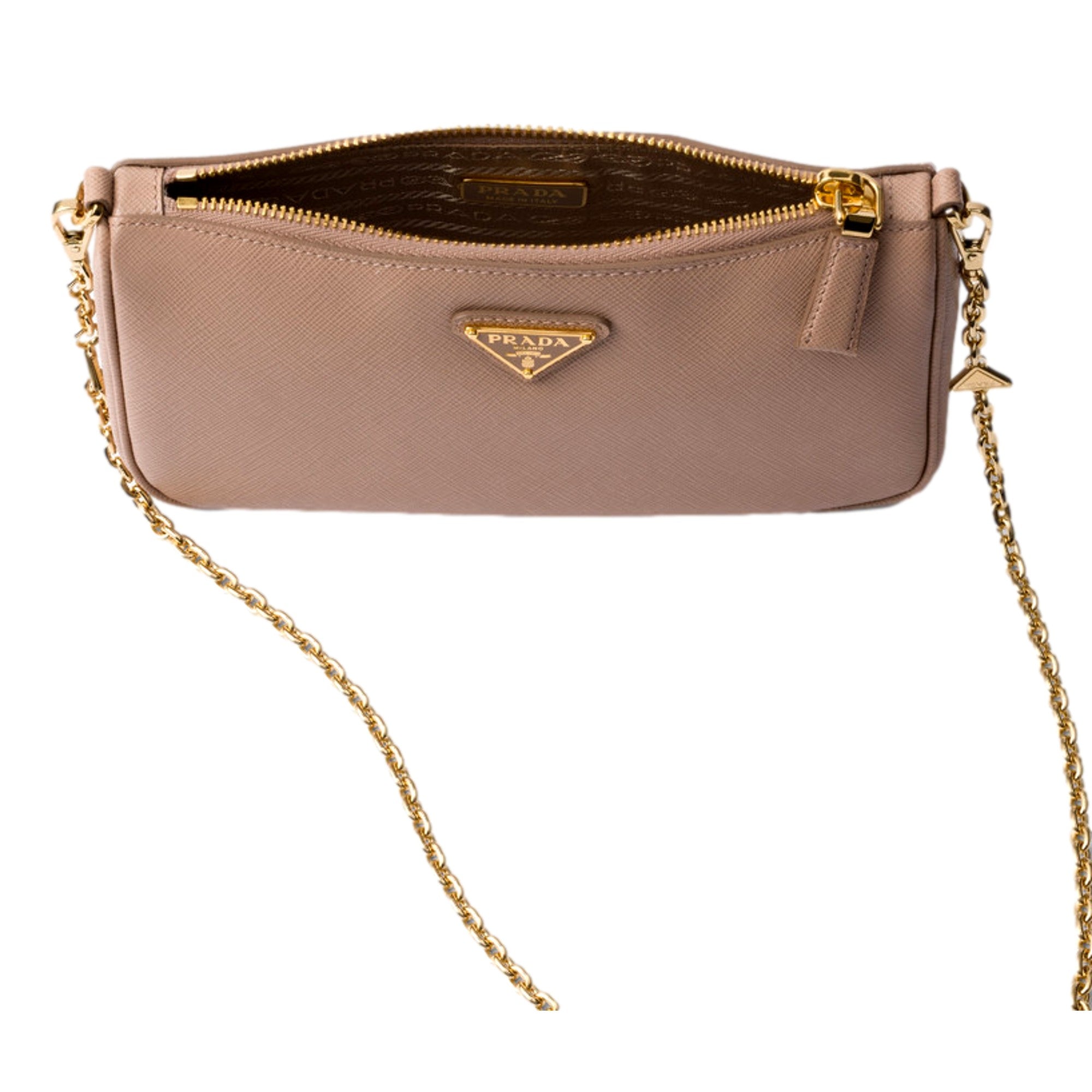 Prada Saffiano Leather Chain Strap Mini Shoulder Bag - available at Queen Bee of Beverly Hills. 