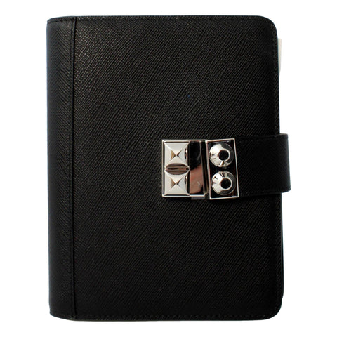 Prada Nero Black Saffiano Lock Journal 1AZ002 at_Queen_Bee_of_Beverly_Hills