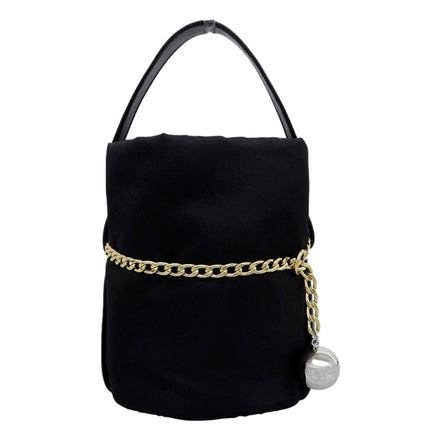 Prada Petit Sac Noir Mini Re-Nylon and Nappa Leather Bucket Bag Black - availablel at Queen Bee of Beverly Hills. 