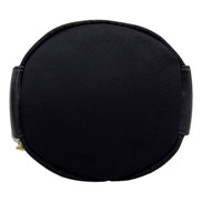 Prada Petit Sac Noir Mini Re-Nylon and Nappa Leather Bucket Bag Black - availablel at Queen Bee of Beverly Hills. 
