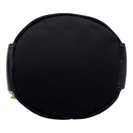 Prada Petit Sac Noir Mini Re-Nylon and Nappa Leather Bucket Bag Black - availablel at Queen Bee of Beverly Hills. 