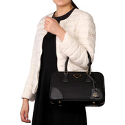 Prada Re-Edition 1978 Medium Re-Nylon and Saffiano Leather Two-Handle Bag Black