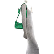 Prada Re-Edition 2005 Green Tessuto Nylon Chain Shoulder Bag - available at Queen Bee of Beverly Hills.
