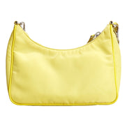 Prada Re-Edition 2005 Yellow Nylon Shoulder Bag with Pouch - available at Queen Bee of Beverly Hills.