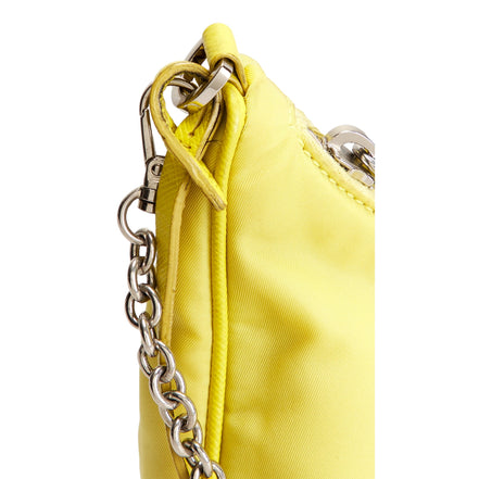 Prada Re-Edition 2005 Yellow Nylon Shoulder Bag with Pouch - available at Queen Bee of Beverly Hills.