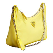 Prada Re-Edition 2005 Yellow Nylon Shoulder Bag with Pouch - available at Queen Bee of Beverly Hills.