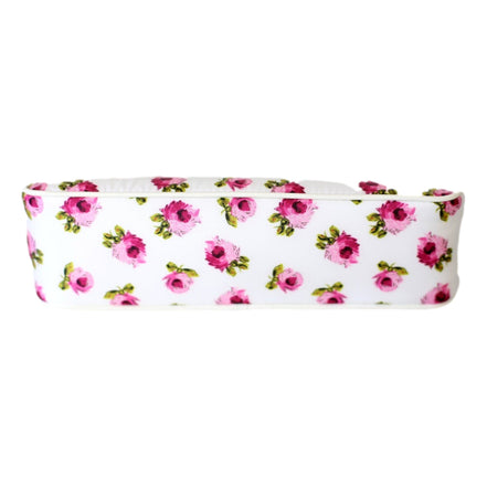 Prada Re-Edition Hobo Bag Tessuto Nylon Womens Mini Pink and White Floral available at Queen Bee of Beverly Hills