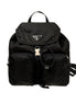 Prada Re-Nylon Black Drawstring Medium Rucksack Backpack available at Queen Bee of Beverly Hills