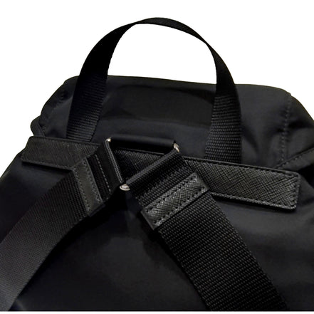Prada Re-Nylon Black Drawstring Small Rucksack Backpack available at Queen Bee of Beverly Hills