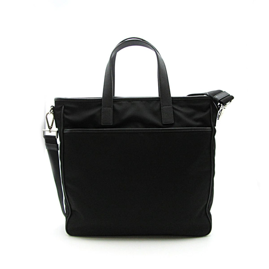 Prada Re-Nylon Black Nylon and Saffiano Large Crossbody Tote Bag at_Queen_Bee_of_Beverly_Hills