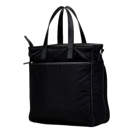 Prada Re-Nylon Black Nylon and Saffiano Large Crossbody Tote Bag available at Queen Bee of Beverly Hills