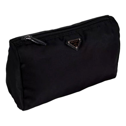 Prada Re-Nylon Necessaire Tessuto Nylon Nero Black Large Pouch Clutch Bag available at Queen Bee of Beverly Hills