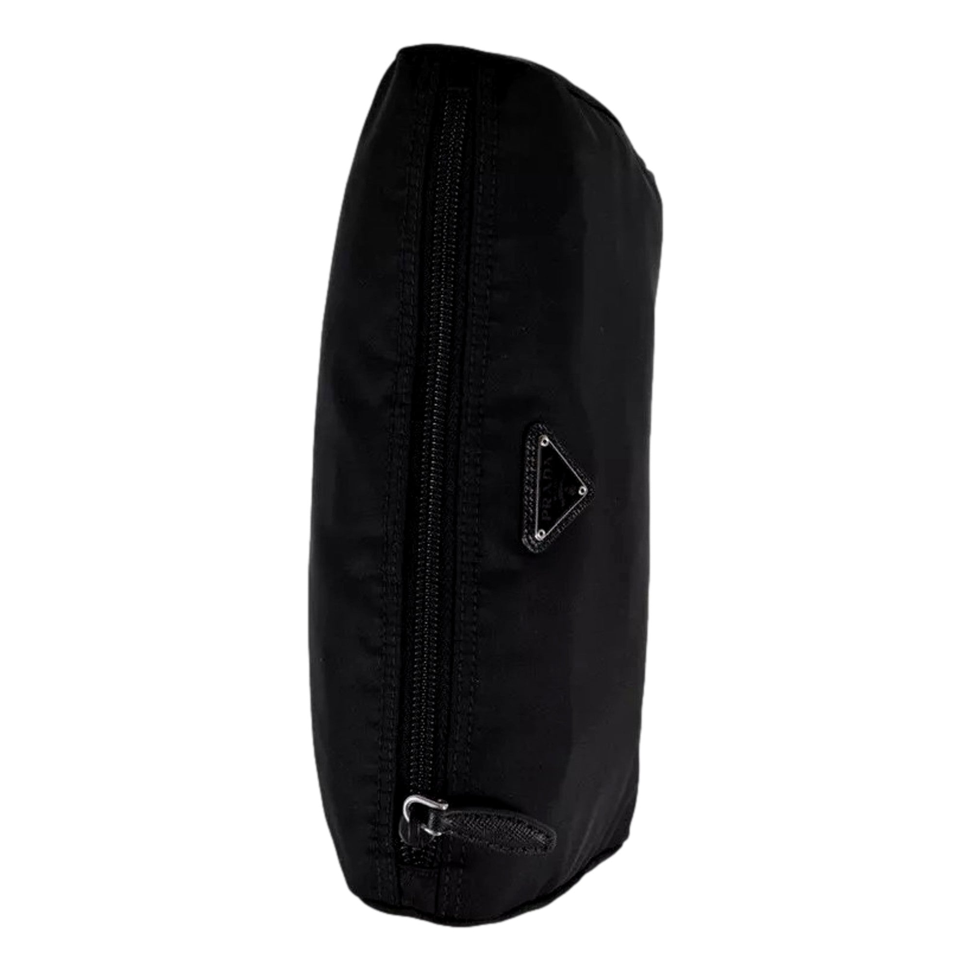 Prada Re-Nylon Necessaire Tessuto Nylon Nero Black Large Pouch Clutch Bag available at Queen Bee of Beverly Hills