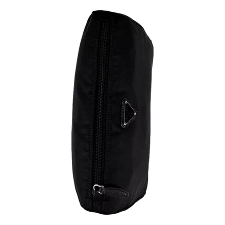 Prada Re-Nylon Necessaire Tessuto Nylon Nero Black Large Pouch Clutch Bag available at Queen Bee of Beverly Hills