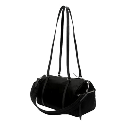 Prada Small Re-Nylon and Saffiano Leather Duffel Bag Black