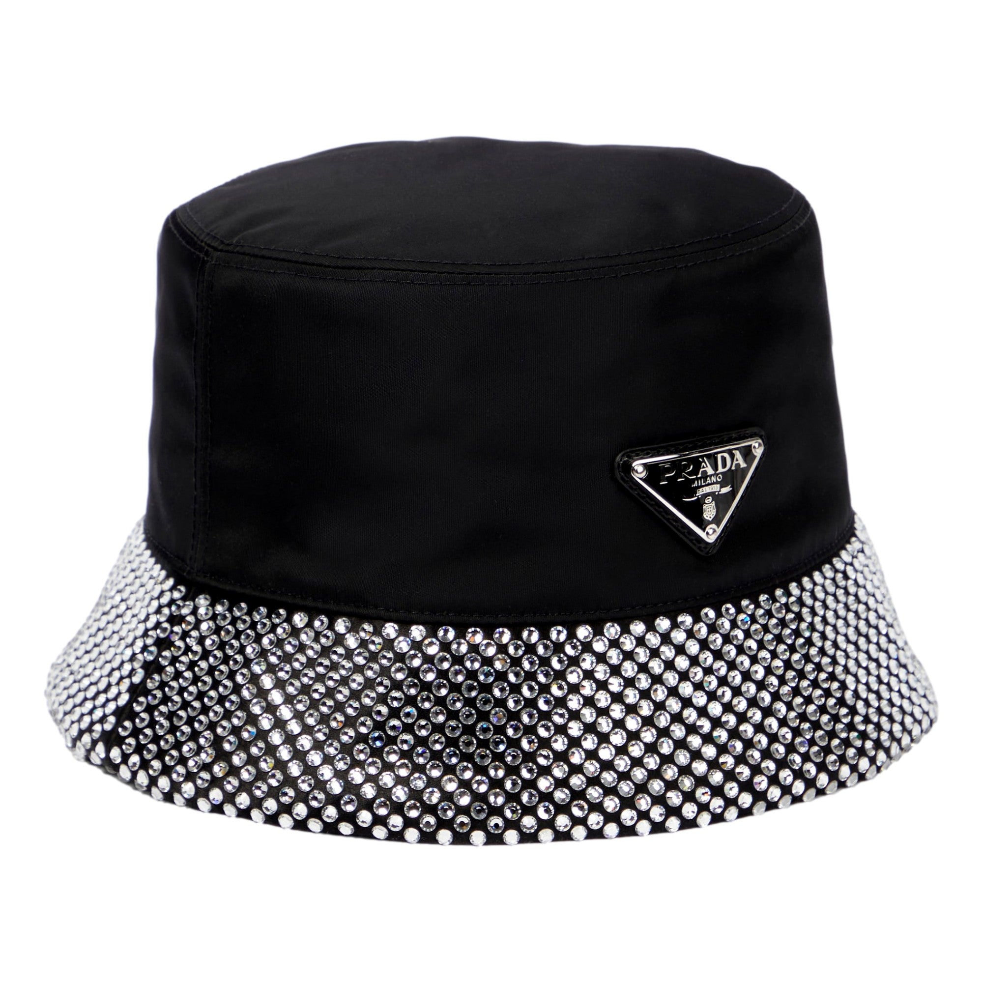 Prada Bucket Hat with crystals sold at Queen Bee of Beverly Hills