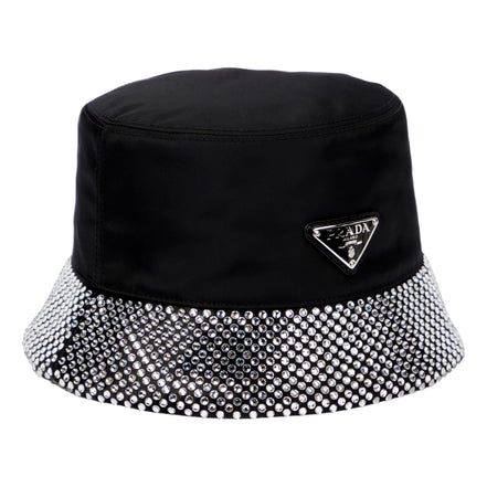 Prada Bucket Hat with crystals sold at Queen Bee of Beverly Hills