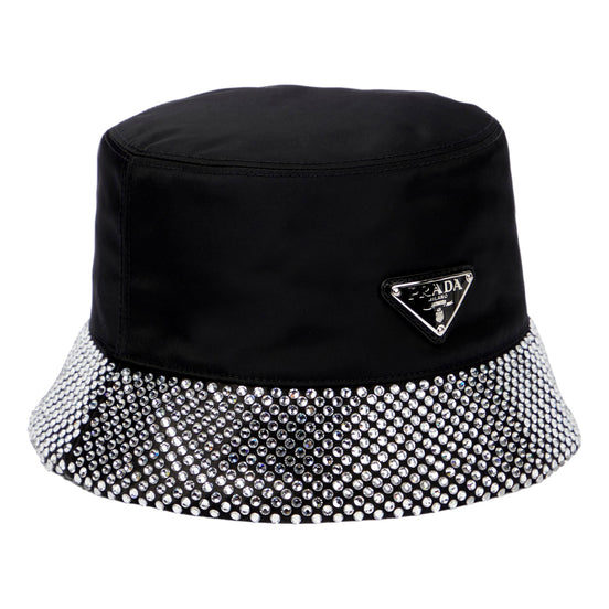 Prada Bucket Hat with crystals sold at Queen Bee of Beverly Hills