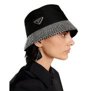 Prada Bucket Hat with crystals sold at Queen Bee of Beverly Hills