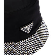 Prada Bucket Hat with crystals sold at Queen Bee of Beverly Hills