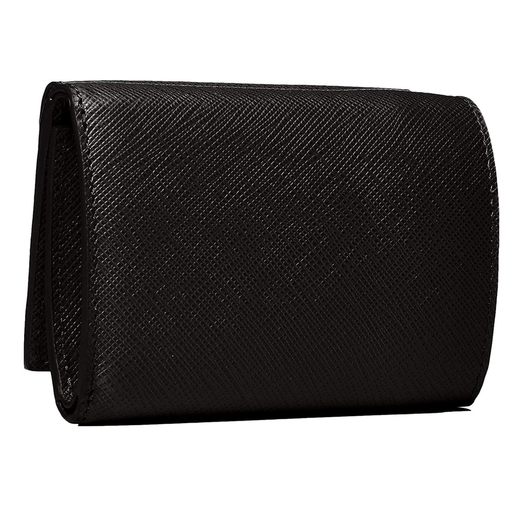 Prada Saffiano Black Leather Envelope Trifold Wallet 1MH021 at_Queen_Bee_of_Beverly_Hills