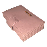 Prada Saffiano Leather Cipria Beige Accordion Card Case Wallet
