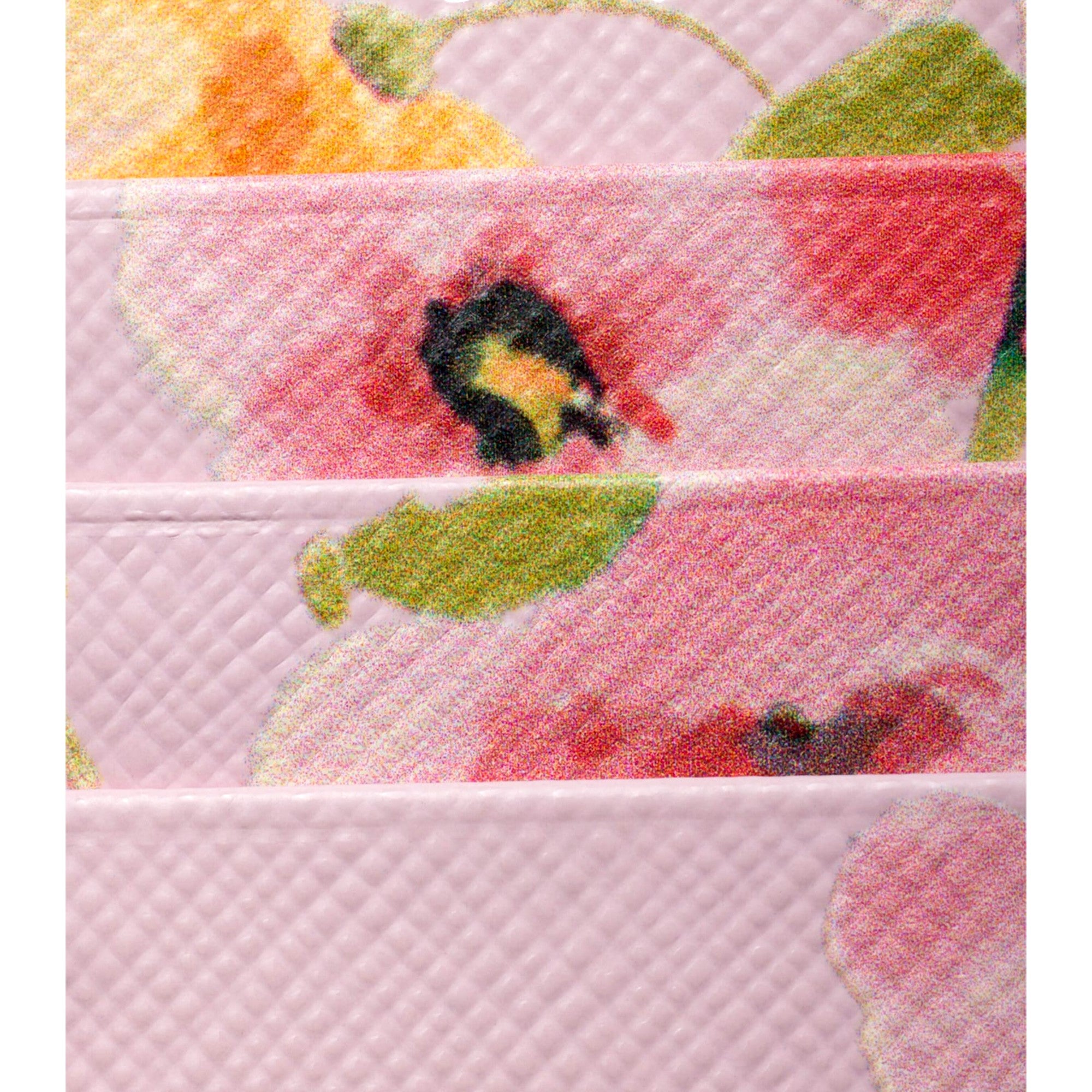 Prada Floral Print Saffiano Leather Card Holder in Light Pink