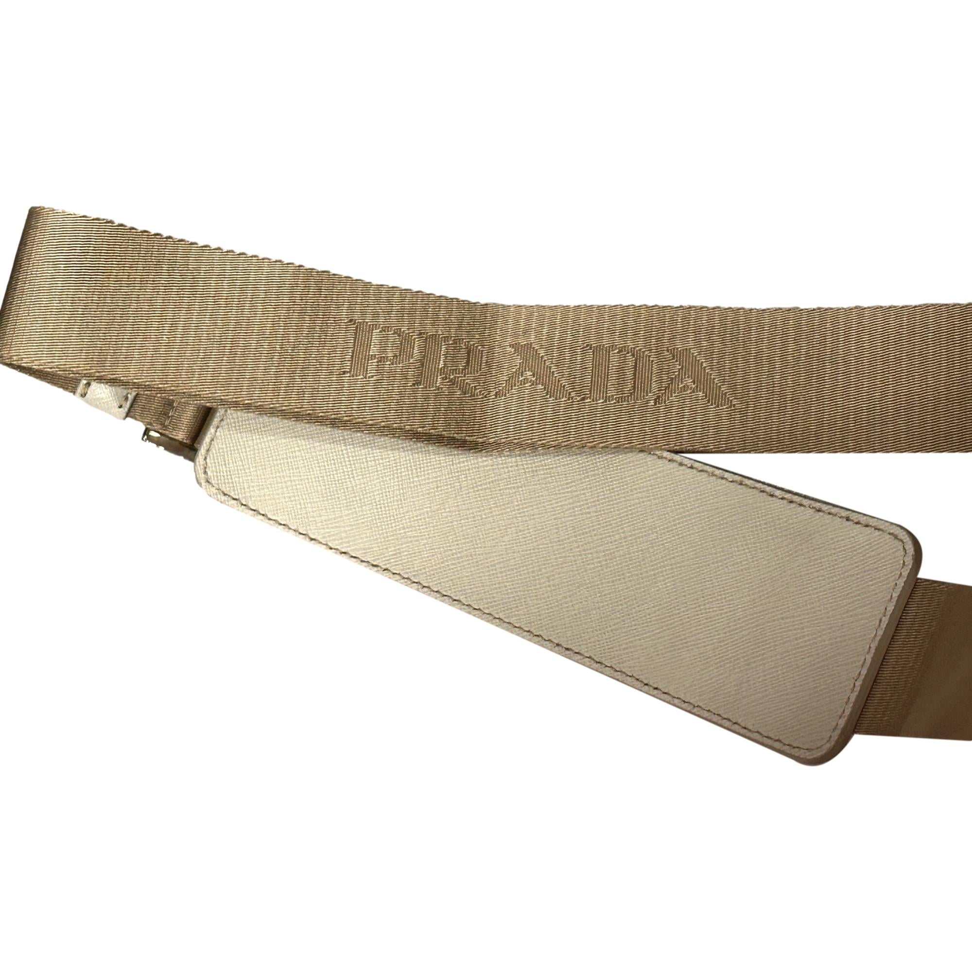 Prada Saffiano Ivory Leather Satchel Weekender Travel Tote Bag Crossbody available at Queen Bee of Beverly Hills