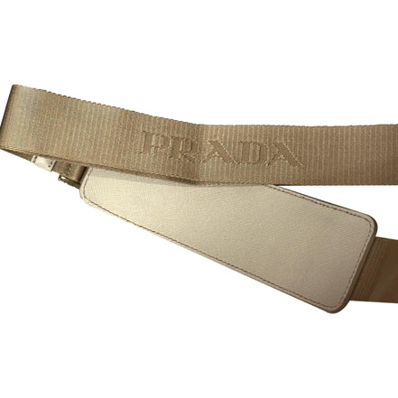 Prada Saffiano Ivory Leather Satchel Weekender Travel Tote Bag Crossbody available at Queen Bee of Beverly Hills