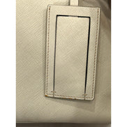 Prada Saffiano Ivory Leather Satchel Weekender Travel Tote Bag Crossbody available at Queen Bee of Beverly Hills