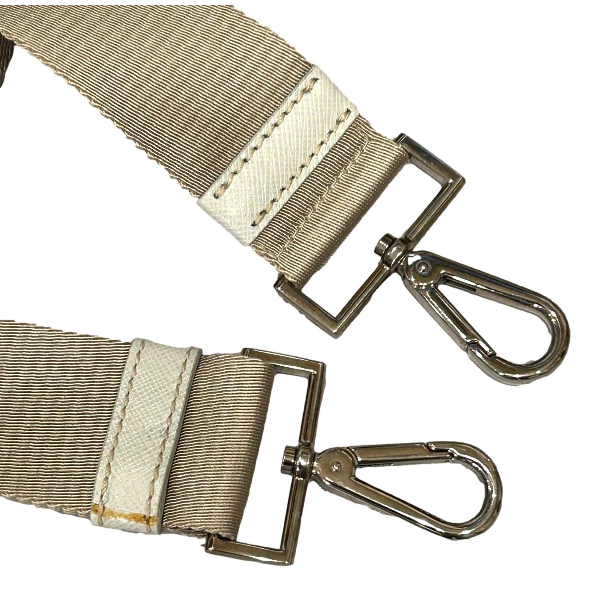 Prada Saffiano Ivory Leather Satchel Weekender Travel Tote Bag Crossbody available at Queen Bee of Beverly Hills