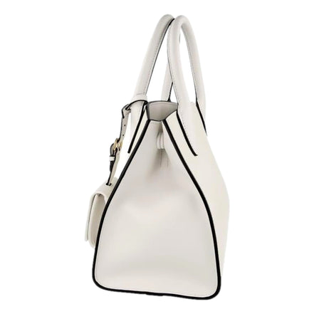 Prada Saffiano Leather Monochrome Bianco White Top Handle Handbag available at Queen Bee of Beverly Hills