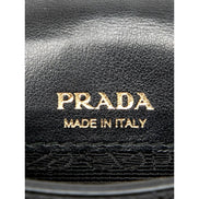 Prada Saffiano Lux Black Top Handle Chain Strap Mini Bag available at Queen Bee of Beverly Hills