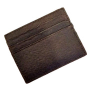 Prada Saffiano Mens Bruciato Brown Credit Card Wallet available at Queen Bee of Beverly Hills