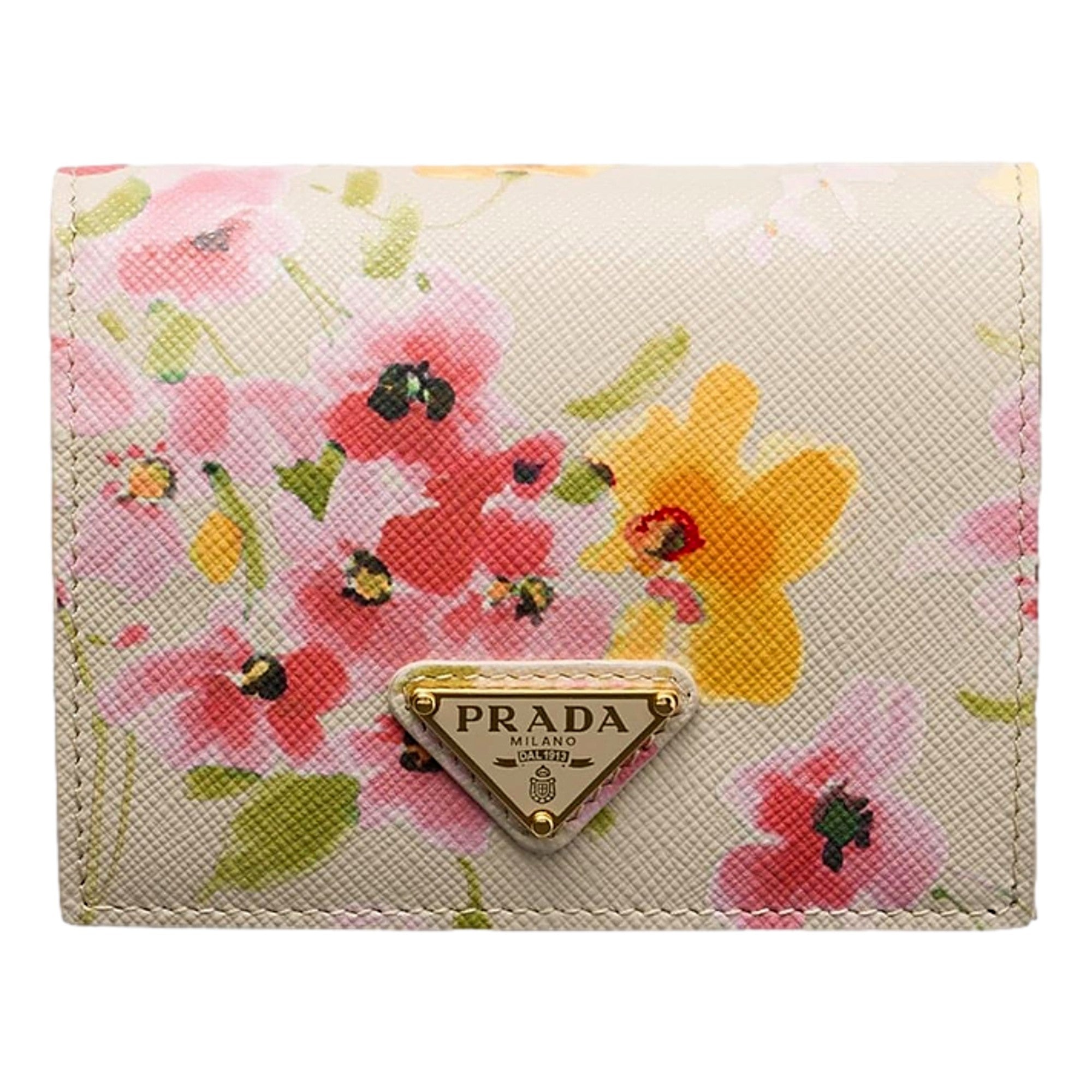 Prada Floral Saffiano Wallet sold at Queen Bee of Beverly Hills
