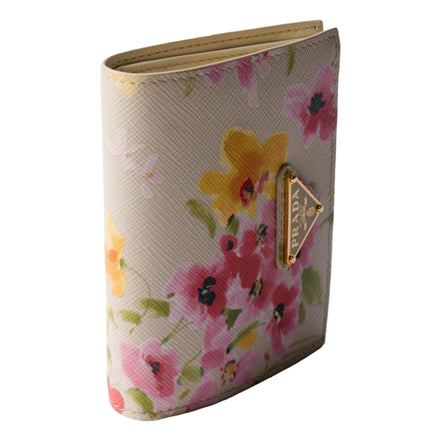 Prada Floral Saffiano Wallet sold at Queen Bee of Beverly Hills