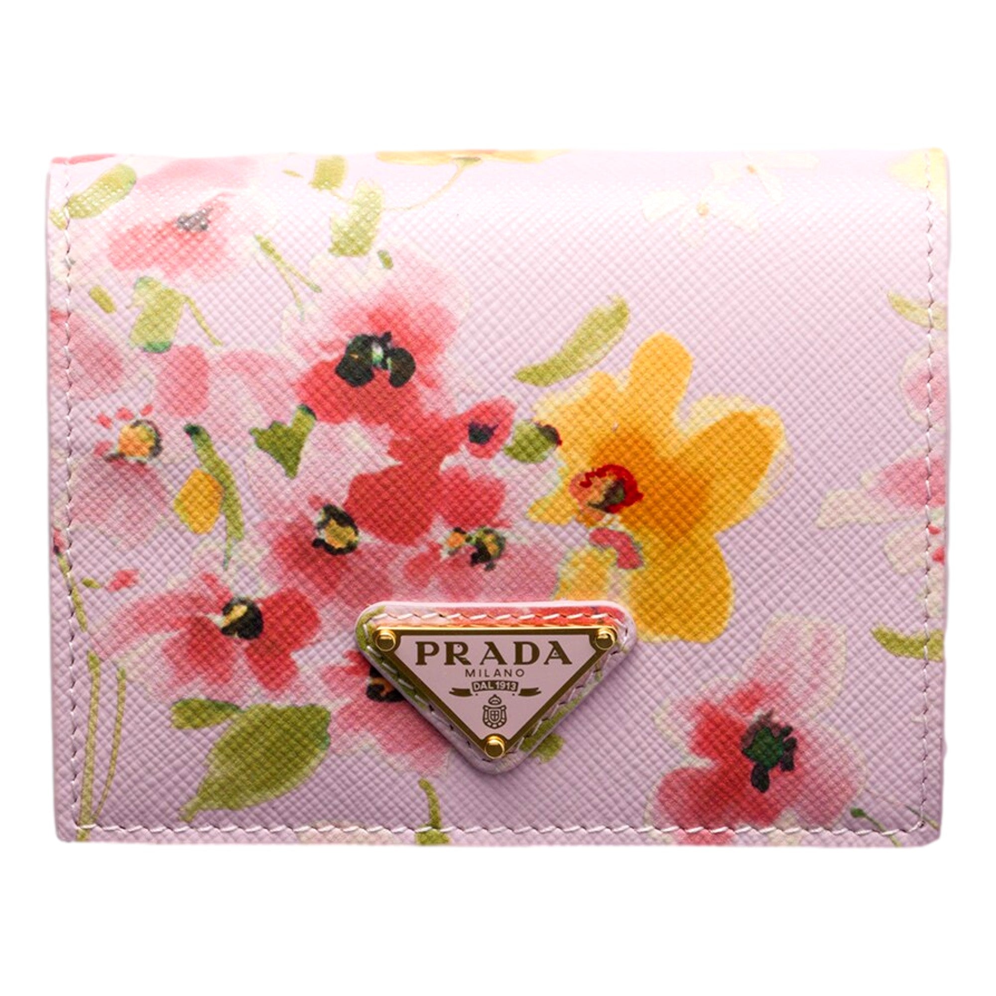Prada Floral Saffiano Wallet sold at Queen Bee of Beverly Hills