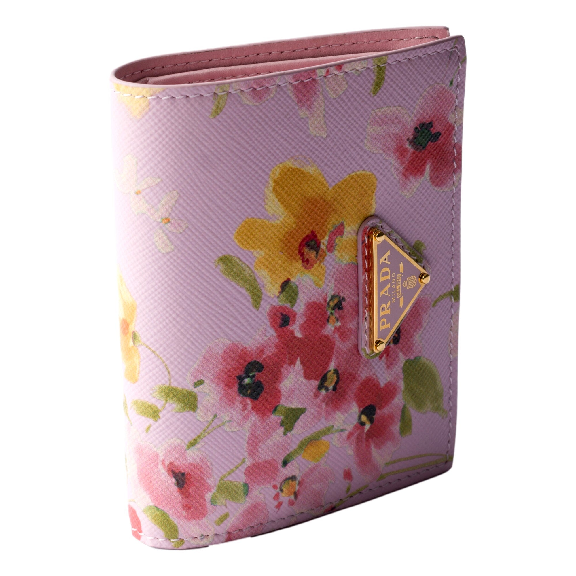Prada Floral Saffiano Wallet sold at Queen Bee of Beverly Hills