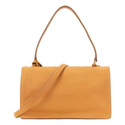 Prada Soft Sound Medium Amber Orange Soft Grain Leather Shoulder Bag available at Queen Bee of Beverly Hills