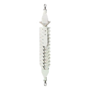 Prada White Leather Interwoven Shoulder Strap with Triangle Logo - available at Queen Bee of Beverly Hills. 