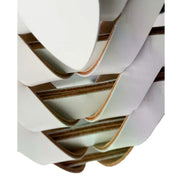Prada White Leather Interwoven Shoulder Strap with Triangle Logo - available at Queen Bee of Beverly Hills. 