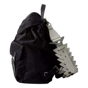 Prada White Leather Interwoven Shoulder Strap with Triangle Logo - available at Queen Bee of Beverly Hills. 