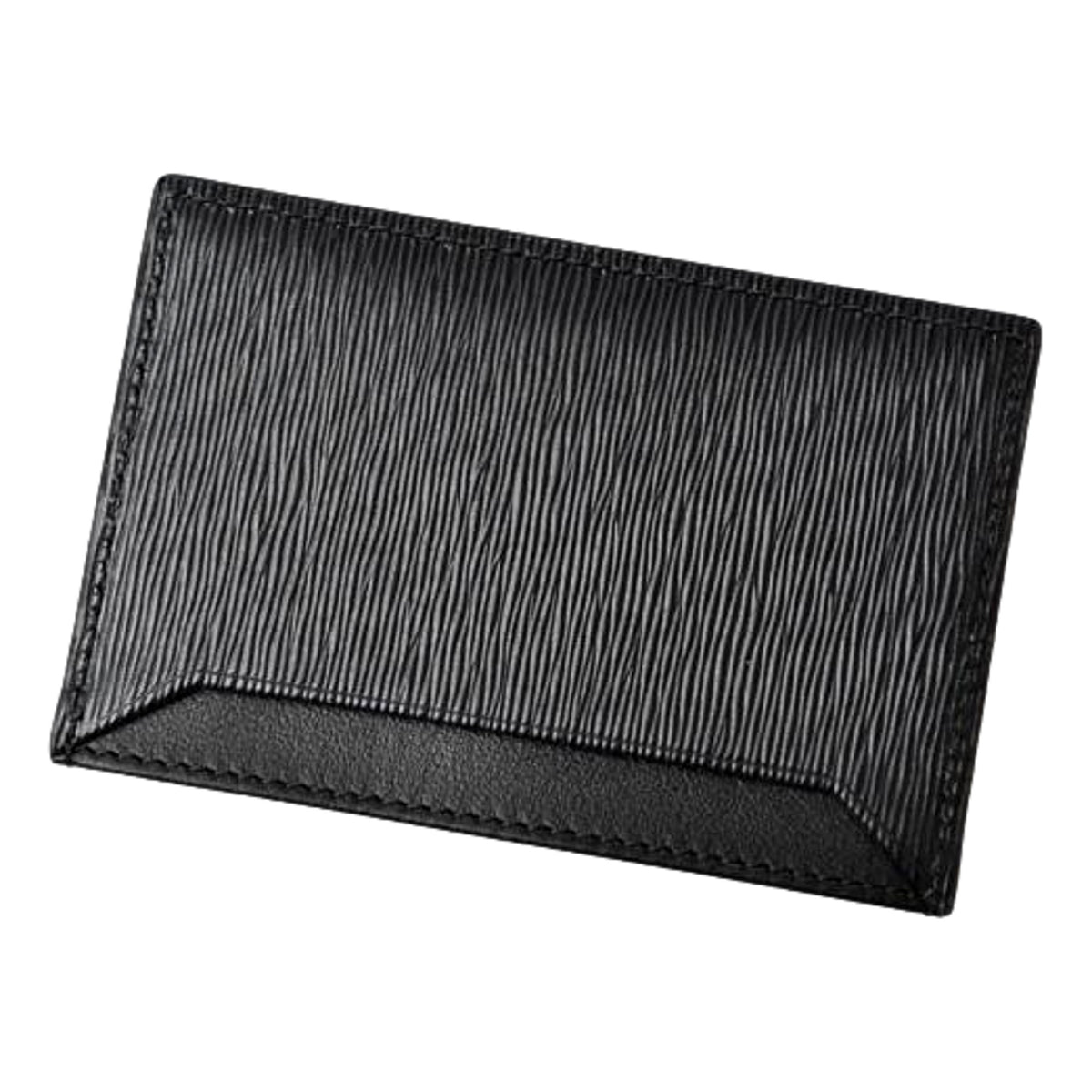 Prada Vitello Move Black Gold Leather Small Card Holder Case Wallet