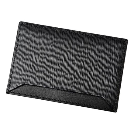 Prada Vitello Move Black Gold Leather Small Card Holder Case Wallet