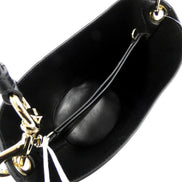 Prada Soft Calf Leather Bucket Crossbody Handbag Nero Black available at Queen Bee of Beverly Hills