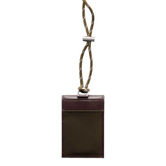 Prada Speedrock Re-Nylon Leather Card Holder with Strap - available at Queen Bee of Beverly Hills. 