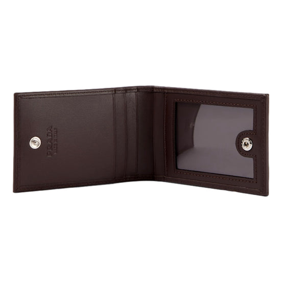 Prada Speedrock Orange Re-Nylon Leather Card Holder with Strap - available at Queen Bee of Beverly Hills. 
