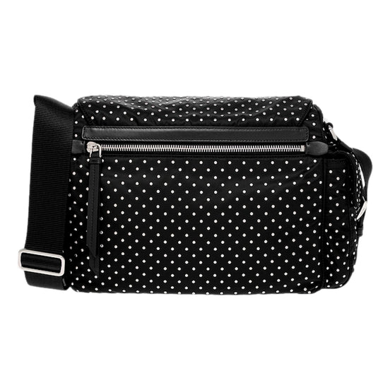 Prada Black Studded Re-Nylon Shoulder Bag with Silver Studs - available at Queen Bee of Beverly Hills. 